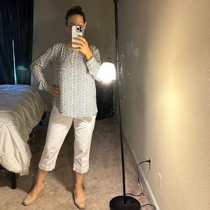 Paisley Blouse by LOFT Color: Gray/ Size:Med